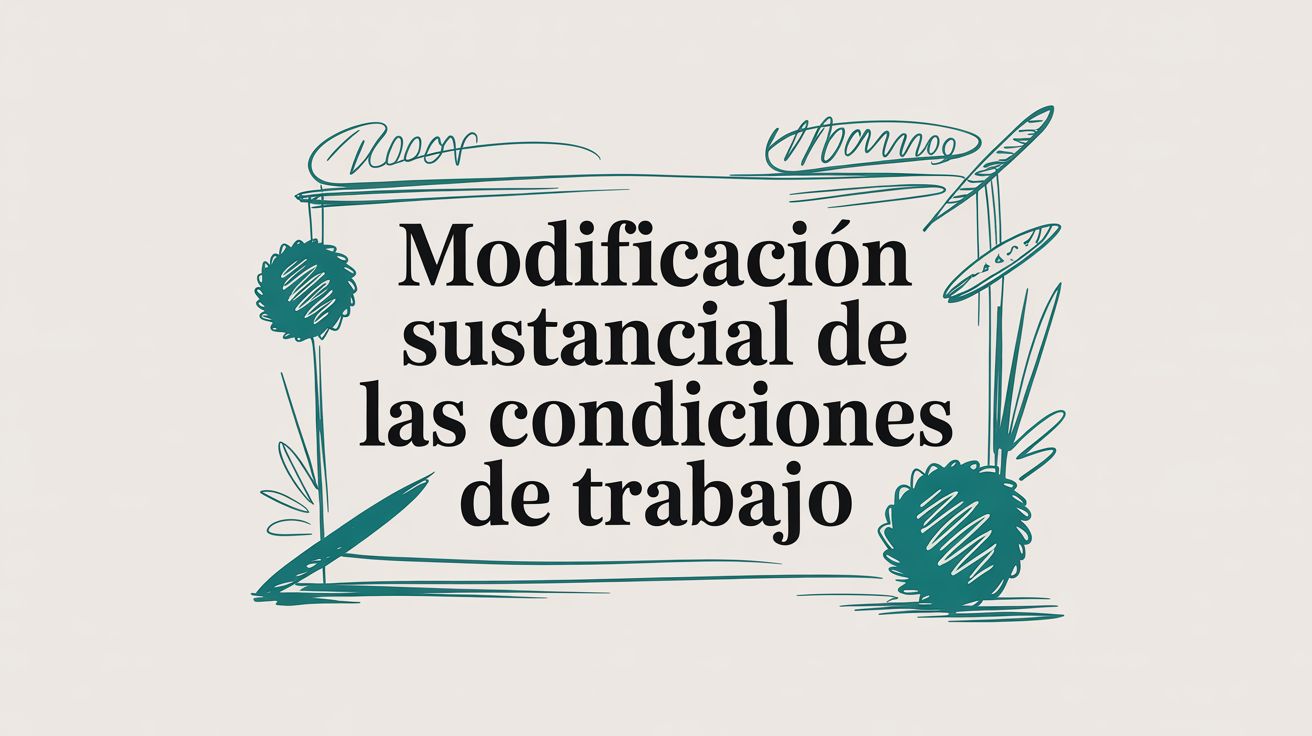 Modificación sustancial de las condiciones de trabajo